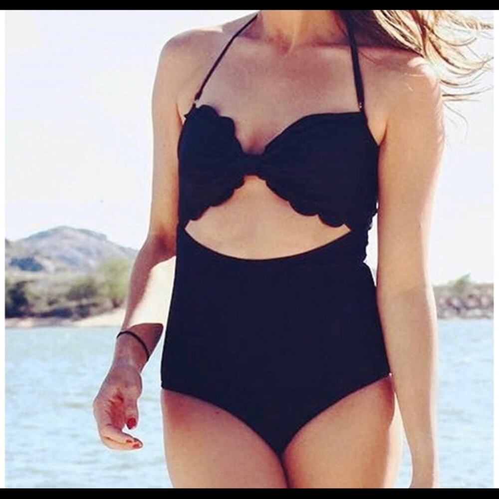 Black One Piece Bathing Suit